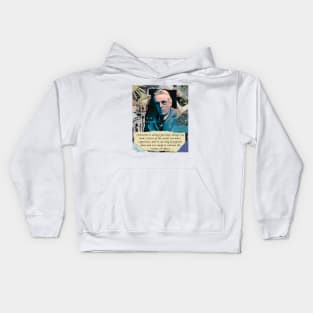 William Butler Yeats portrait and quote: Literature is always personal, always one man's vision of the world, one man's experience, and it can only be popular when men are ready to welcome the visions of others. Kids Hoodie